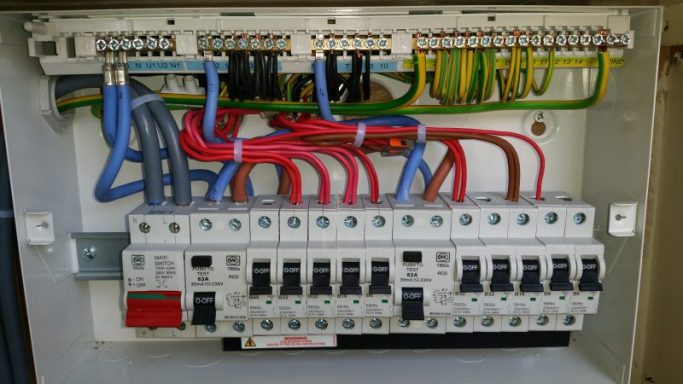Completed Re-Wiring of a fuse box