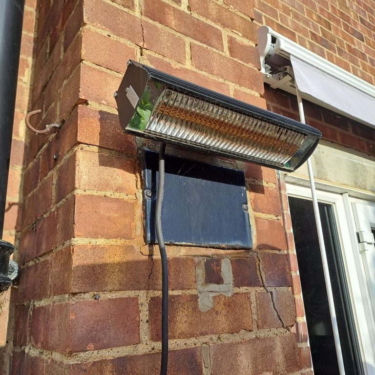 Outside electric heating installation in Thames Ditton