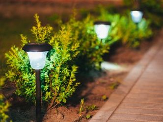 outdoor garden lights installation in Thames Ditton